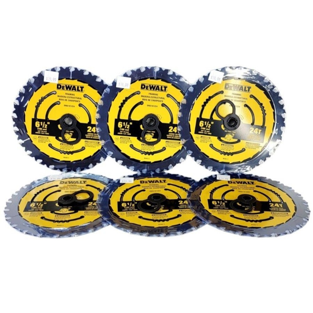 DeWalt Lot of 6-6.5" 24T Carbide Teeth Circular Saw Blade NEW